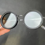 Unisex - Ronde Zonnebril - Verstelbare Lichtreductie - Gepolariseerd Metaal