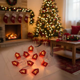 GLIMMERGABLE – Houten LED-huislamp met warmwit licht voor feestelijke accenten