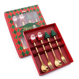 FESTIFORK – Creatieve kerstlepel- en fruitvorkset voor koffie en desserts
