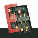 FESTIFORK – Creatieve kerstlepel- en fruitvorkset voor koffie en desserts