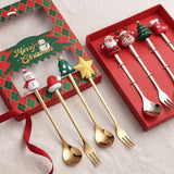 FESTIFORK – Creatieve kerstlepel- en fruitvorkset voor koffie en desserts