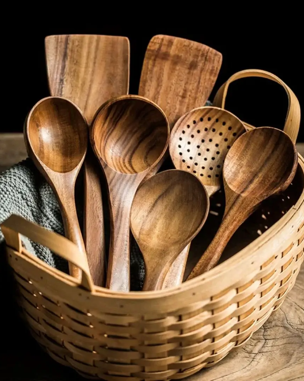 Teakhouten Keukengerei Set