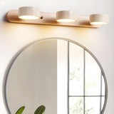 Travertine Duo Wandlamp – Elegante Natuurlijke Steen & Houten LED Wandlamp