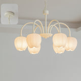 Tulip Matcha Kroonluchter – Elegante Bloem geïnspireerde Verlichting met Zachte Sfeer