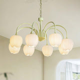 Tulip Matcha Kroonluchter – Elegante Bloem geïnspireerde Verlichting met Zachte Sfeer