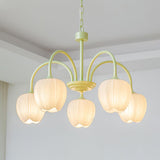 Tulip Matcha Kroonluchter – Elegante Bloem geïnspireerde Verlichting met Zachte Sfeer