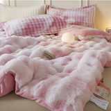 Ultra Gezellige Melk Fleece Dekbed - Lichte Pluche Dekbed voor Comfort het Hele Jaar Door