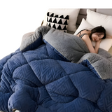 Ultra Fluff Dekbed - Machinewasbaar Dubbelzijdig Pluche Dekbed voor alle Seizoenen - Stijlvol Fleece Dekbed