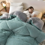Ultra Fluff Dekbed - Machinewasbaar Dubbelzijdig Pluche Dekbed voor alle Seizoenen - Stijlvol Fleece Dekbed