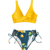 Alida Bikini Set met gebloemd onderstuk en wikkeltop met banden voor een heerlijk gevoel onder de zon