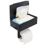 STAHLDELUXE TOILETHOUDER – Toiletpapierhouder van roestvrij staal met waterdichte opbergruimte voor telefoon en hygiëneproducten