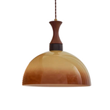 Retro Amber Glazen Boerderij Hanglamp – Vintage Charme met Rustieke Elegant