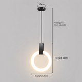 Moderne LED hanglamp gouden ring
