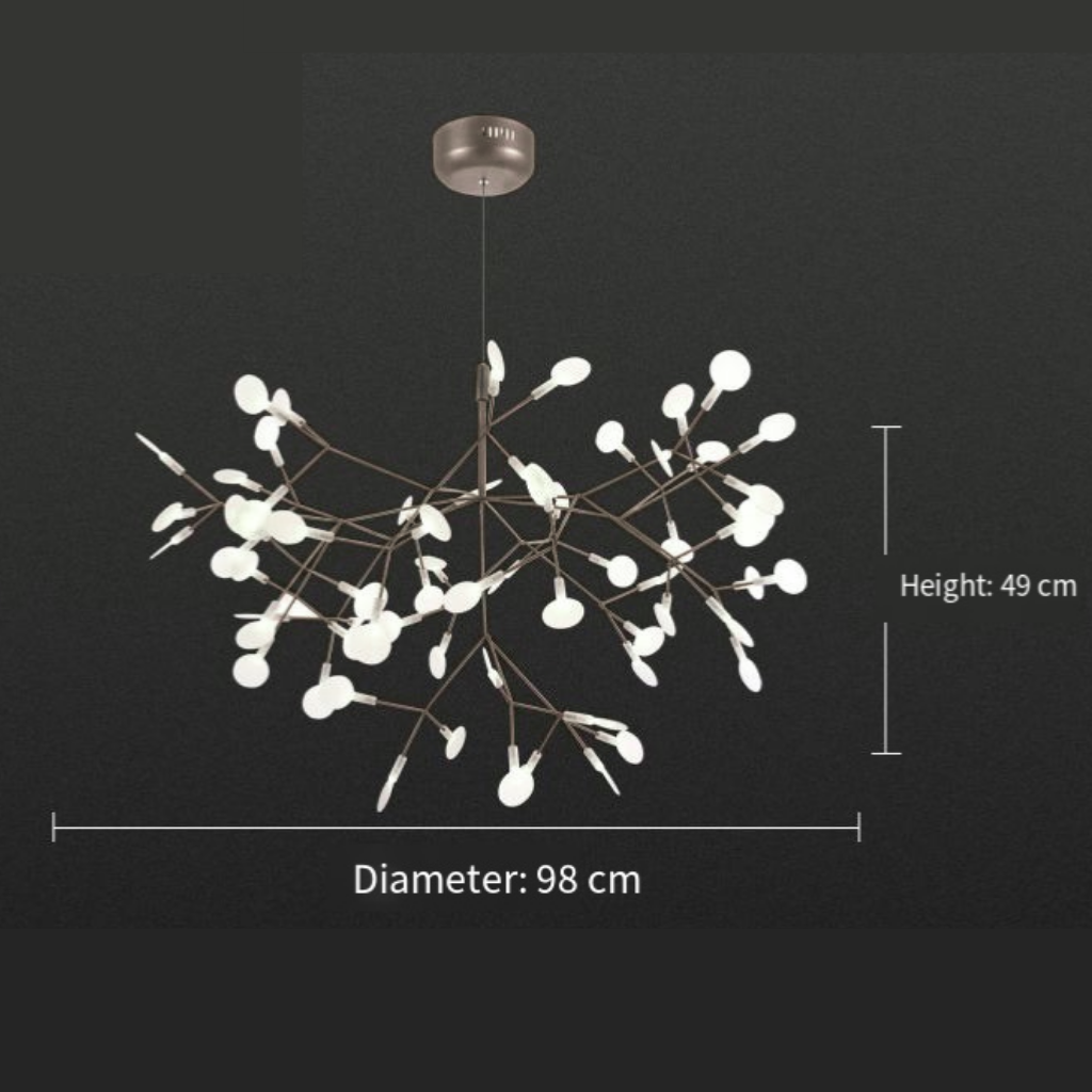 Hanglamp modern LED boom kleur koper of zwart Thuis