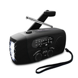 Zelfaangedreven Noodradio – Handopwinder, Solar, Zaklamp & Powerbank – FM/AM Radio, Onmisbaar voor Rampen en Noodgevallen