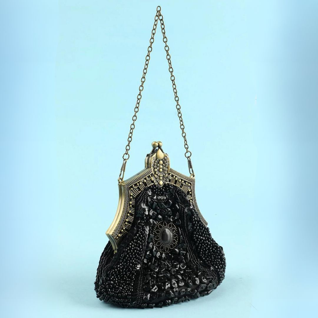 Linda Schwarze Vintage Avondtas