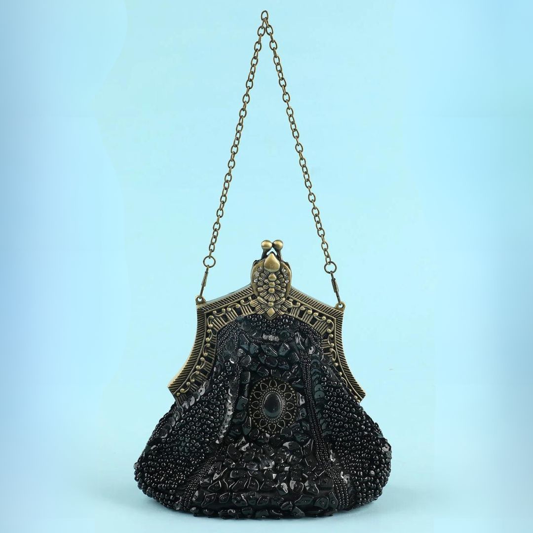Linda Schwarze Vintage Avondtas