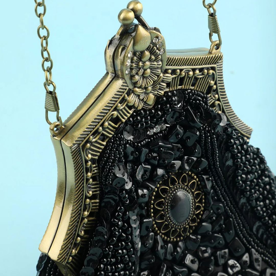 Linda Schwarze Vintage Avondtas