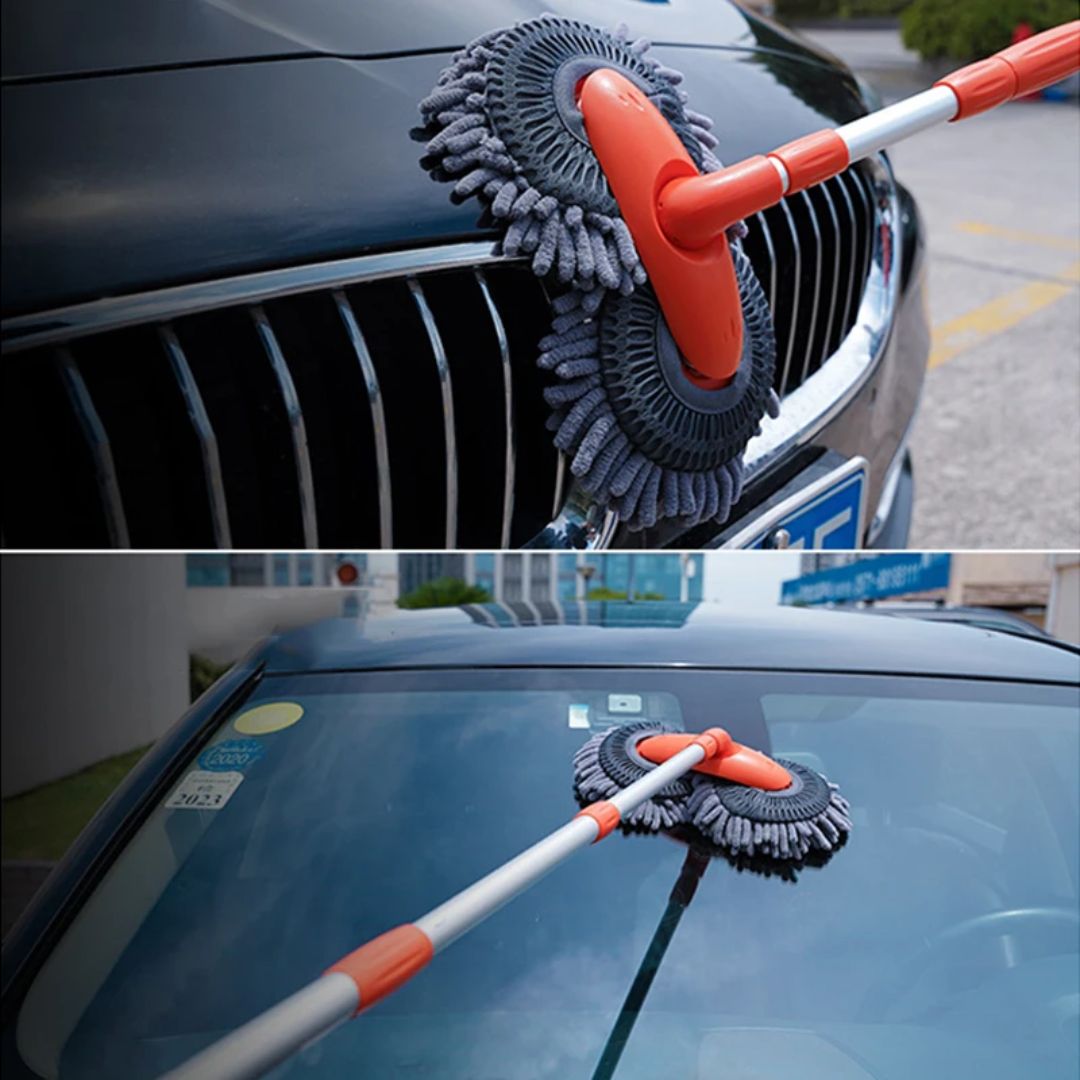 Uittrekbare Autoborstel | Verstelbaar & Telescopisch | Multifunctioneel voor Auto's & Huishouden