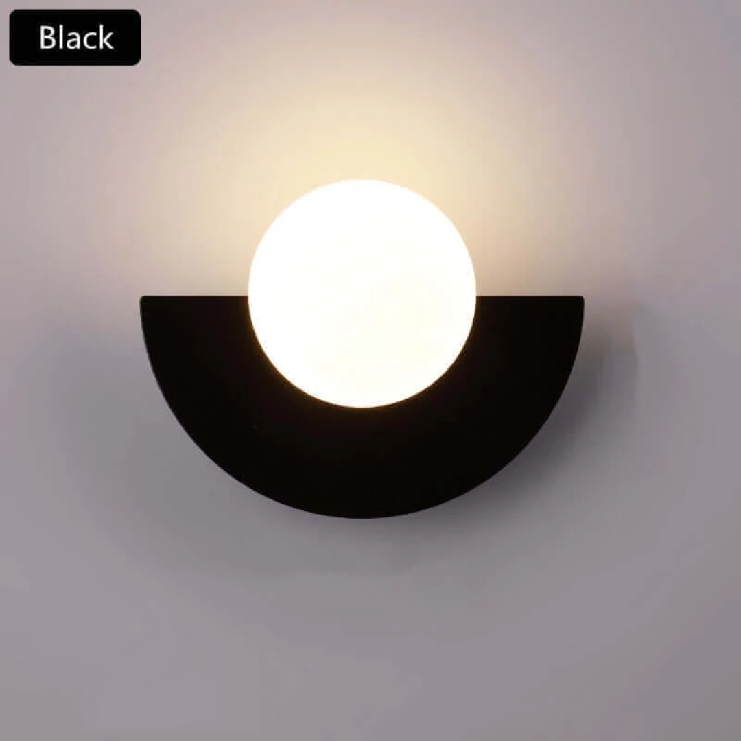 Metallische Halve Maan Wandlamp - LunaMetal
