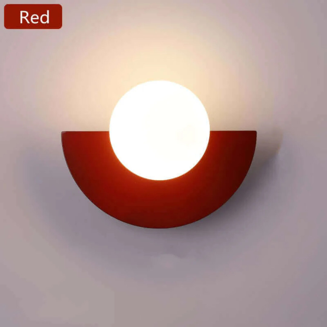 Metallische Halve Maan Wandlamp - LunaMetal