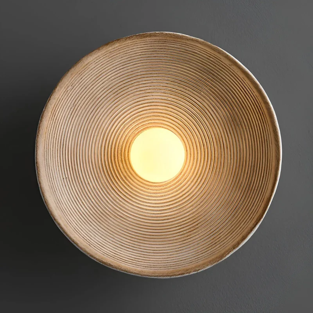 Japanse Wabi-Sabi Wandlamp - ZenGlow Schijf