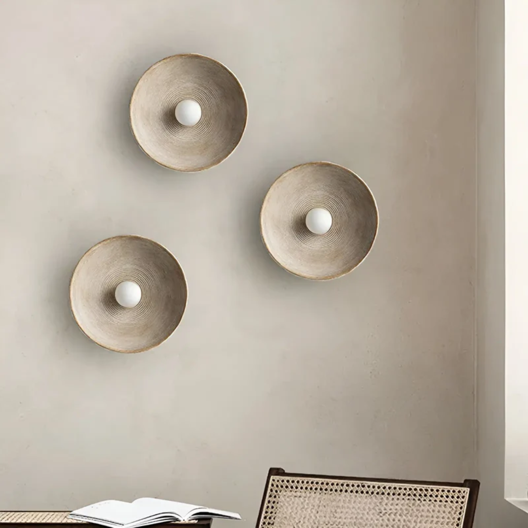 Japanse Wabi-Sabi Wandlamp - ZenGlow Schijf