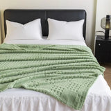VelvetNest | Luxe Zachte Dikke Wafel Jacquard Dekentje