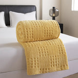 VelvetNest | Luxe Zachte Dikke Wafel Jacquard Dekentje