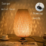 Vintage Bamboe Tafellamp - TimberGlow