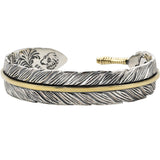 Vogel | Vintage-geïnspireerde verenarmband in edgy punkstijl