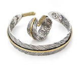 Vogel | Vintage-geïnspireerde verenarmband in edgy punkstijl