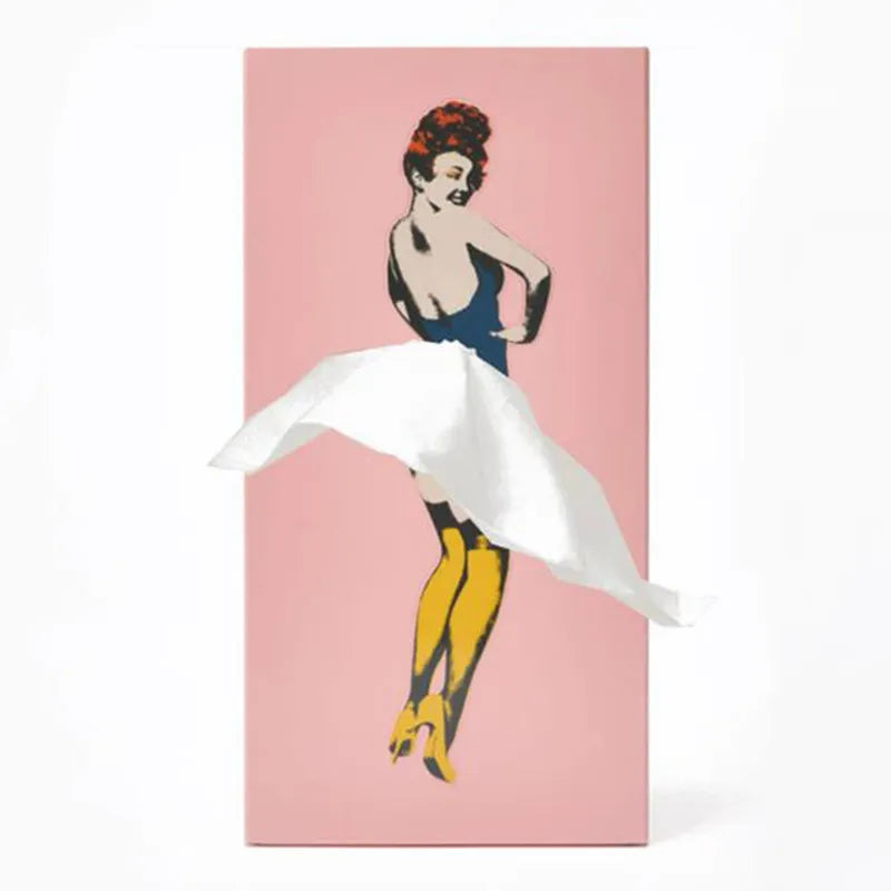 Pinova Tissuehouder | Woondecoratie | Speelse tissuebox in retro Pin-Up stijl