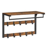 HOOKWELL – 3-in-1 Wandgarderobe met Plank, Haken en Kledingstang