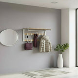 HOOKWELL – 3-in-1 Wandgarderobe met Plank, Haken en Kledingstang