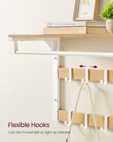 HOOKWELL – 3-in-1 Wandgarderobe met Plank, Haken en Kledingstang
