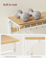 HOOKWELL – 3-in-1 Wandgarderobe met Plank, Haken en Kledingstang