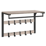 HOOKWELL – 3-in-1 Wandgarderobe met Plank, Haken en Kledingstang