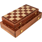 STRATEGIQON – Premium Schaakset van Hout met Klassiek, Opvouwbaar Notenhouten Bord