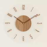 NORDIC CLOCK – Geluidsloze wandklok van hout in minimalistisch design