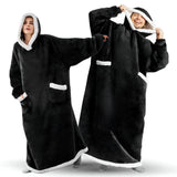 WarmWrap Hoodie Deken - Pluche Flanel Pullover in Overmaat met Zak