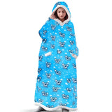 WarmWrap Hoodie Deken - Pluche Flanel Pullover in Overmaat met Zak