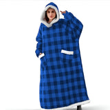 WarmWrap Hoodie Deken - Pluche Flanel Pullover in Overmaat met Zak