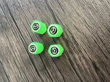 Set van 4 verlichte ventieldoppen met logo – LuxaGlow