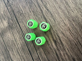 Set van 4 verlichte ventieldoppen met logo – LuxaGlow