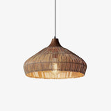 Handgeweven Rieten Hanglamp – Rustieke Plafondlamp met Verstelbare Hoogte