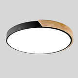 Nordic Macaron in hout, ronde plafondlamp