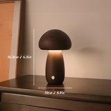 Oplaadbare Houten Paddenstoel Lamp – Touch Control LED Tafellamp