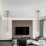 Moderne LED hanglamp gouden ring