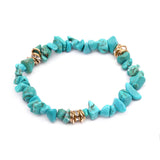Stijlvolle Armband van Natuursteen en Kristalparels - Celine